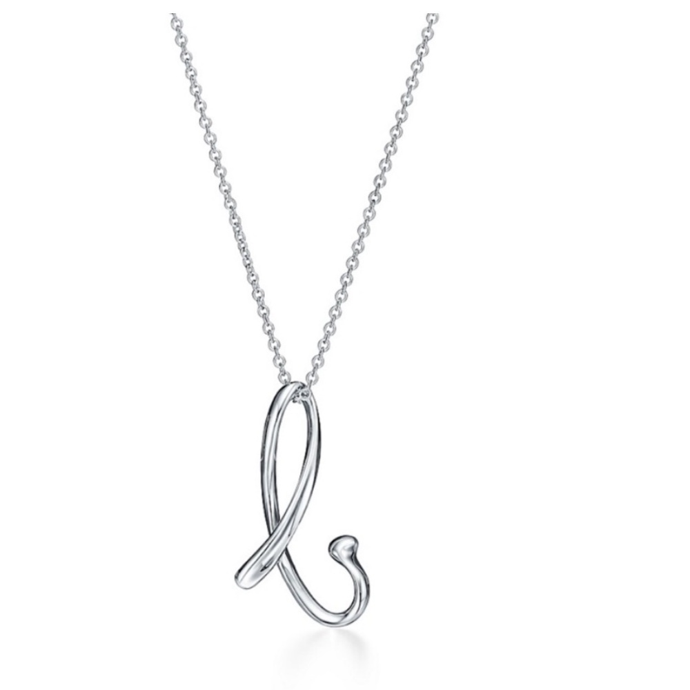 Tiffany & Co. Elsa Peretti Alphabet Letter B Pendant Necklace
